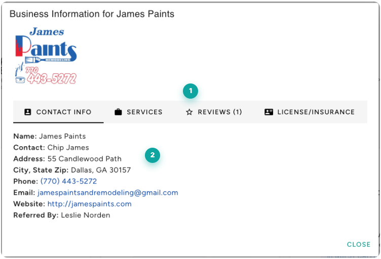 Contact Card